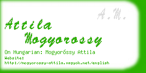 attila mogyorossy business card