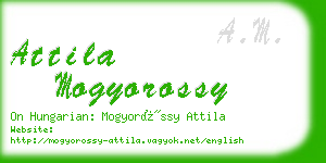 attila mogyorossy business card